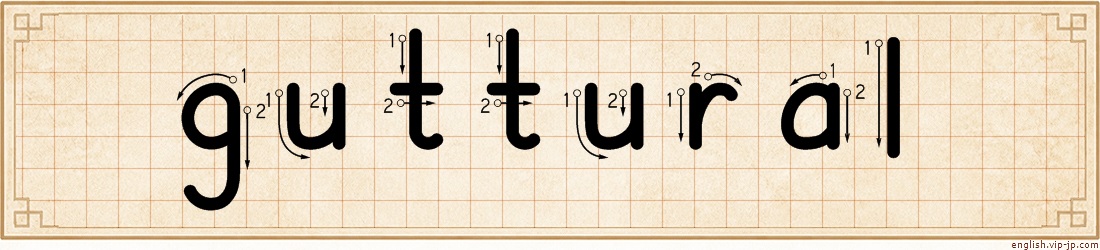 guttural lettering