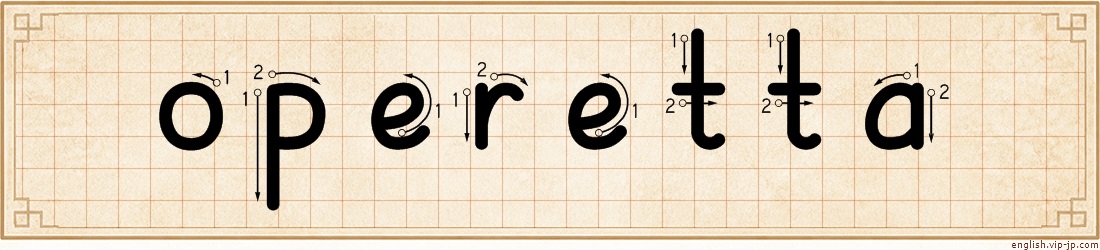 operetta lettering