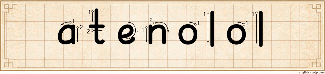 atenolol lettering