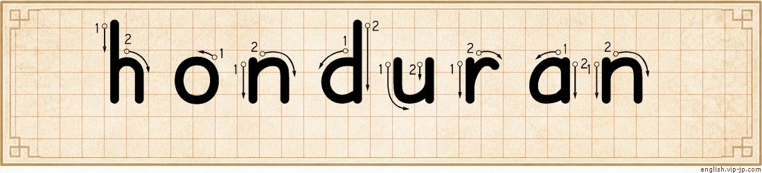 honduran lettering