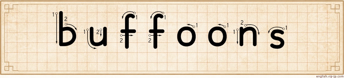 buffoons lettering