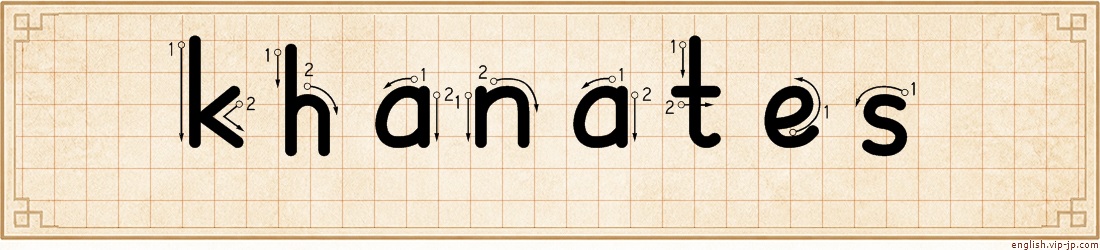 khanates lettering