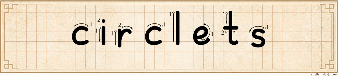 circlets lettering