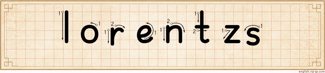 lorentzs lettering