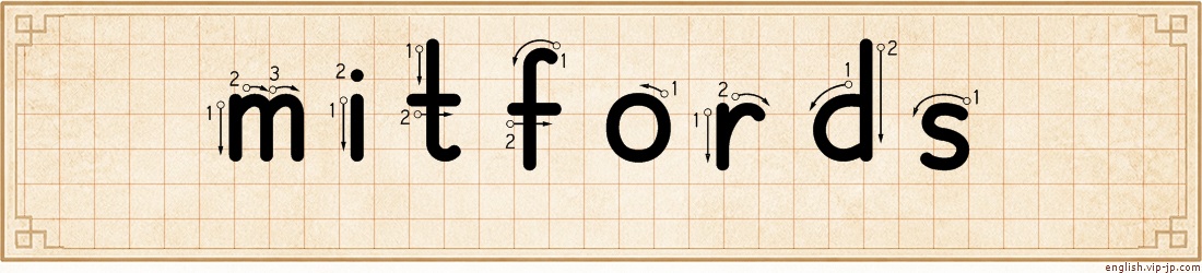 mitfords lettering