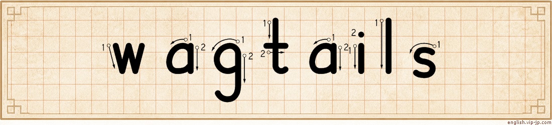 wagtails lettering