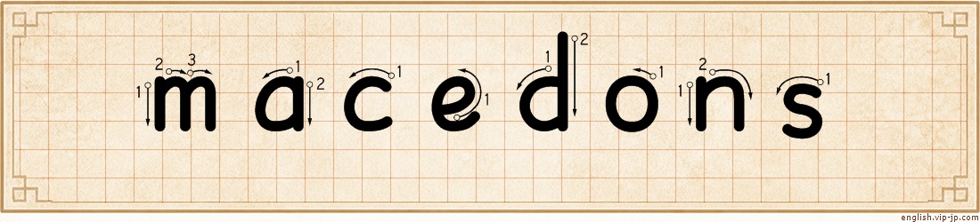 macedons lettering