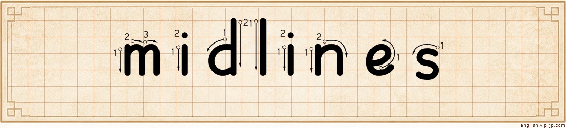 midlines lettering