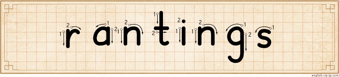 rantings lettering
