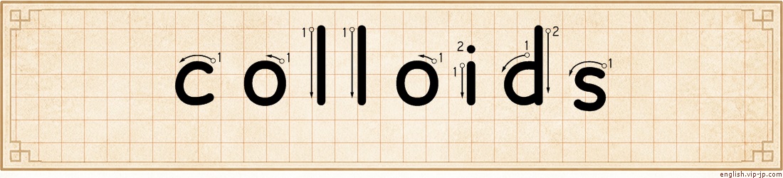 colloids lettering