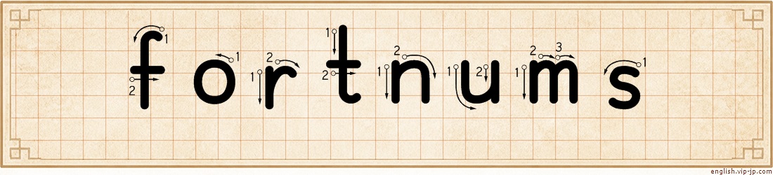 fortnums lettering