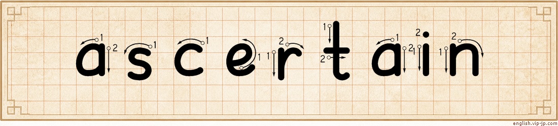 ascertain lettering