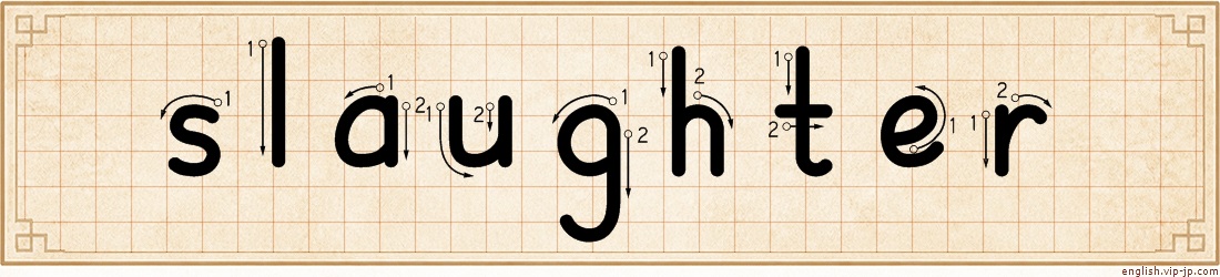 slaughter lettering