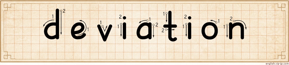 deviation lettering