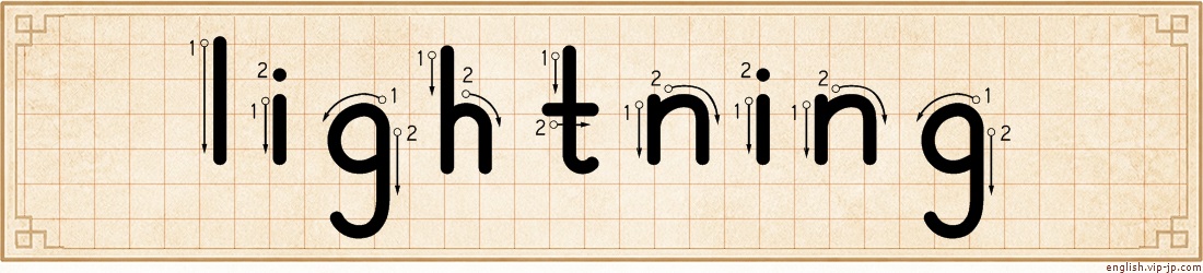 lightning lettering