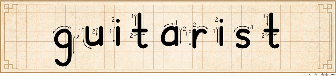 guitarist lettering