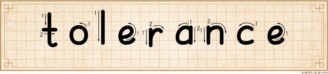 tolerance lettering