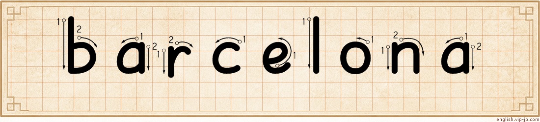 barcelona lettering