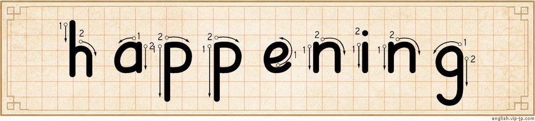 happening lettering