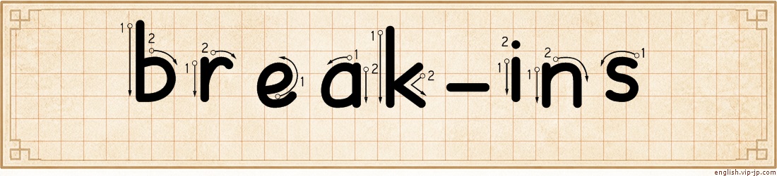 break-ins lettering