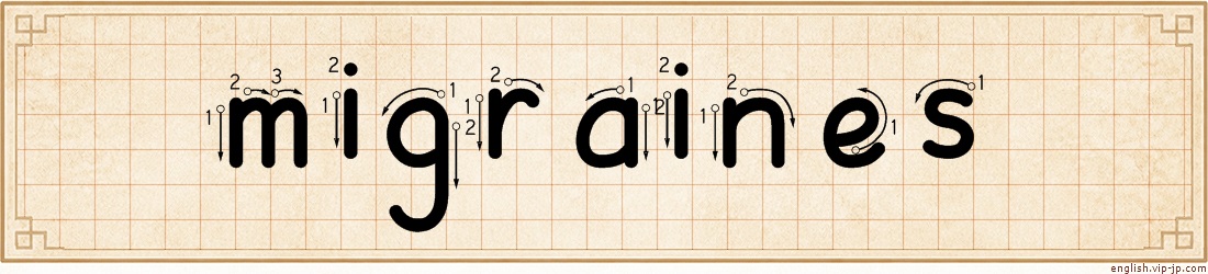 migraines lettering