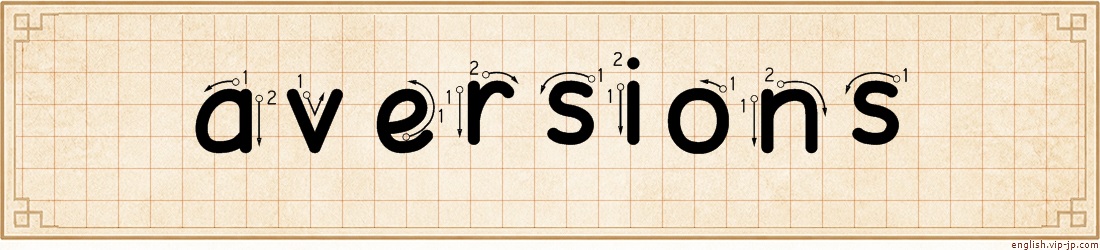 aversions lettering