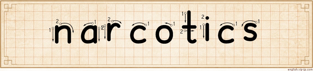narcotics lettering