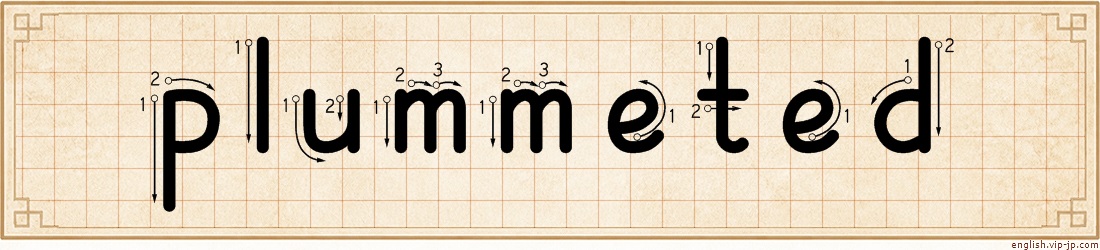 plummeted lettering
