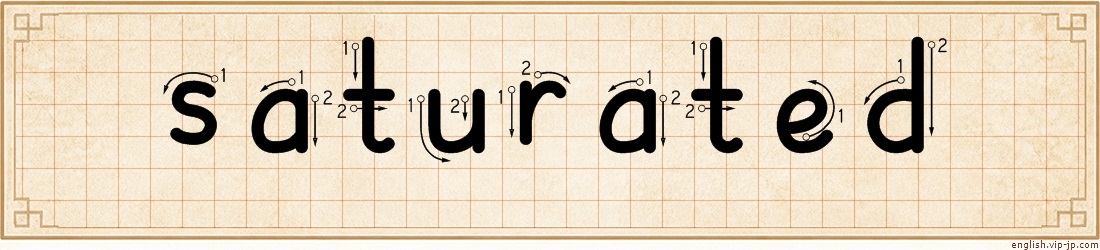 saturated lettering