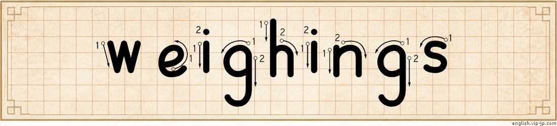 weighings lettering