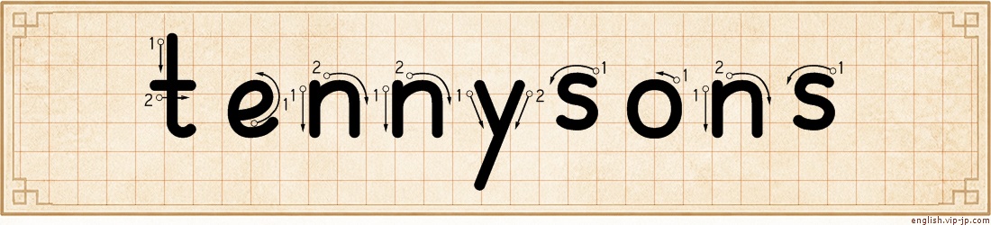 tennysons lettering