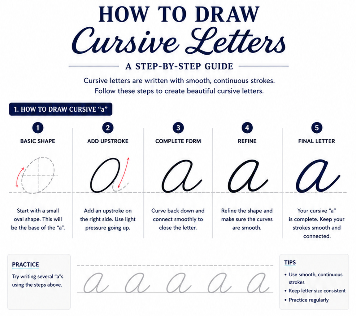 Mastering Cursive Letters: A Step-by-Step Lettering Guide